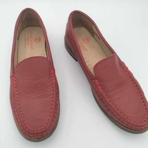 Marc Joseph Loafers Women's 5 EU 35 Slip On Red Leather Comfort Flats Career - Picture 15 of 15